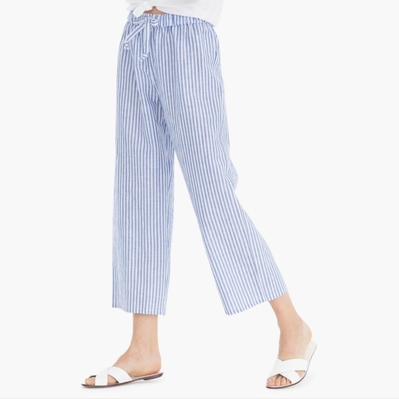 J. Crew Pants - J. Crew Linen Blend Striped Pant size M